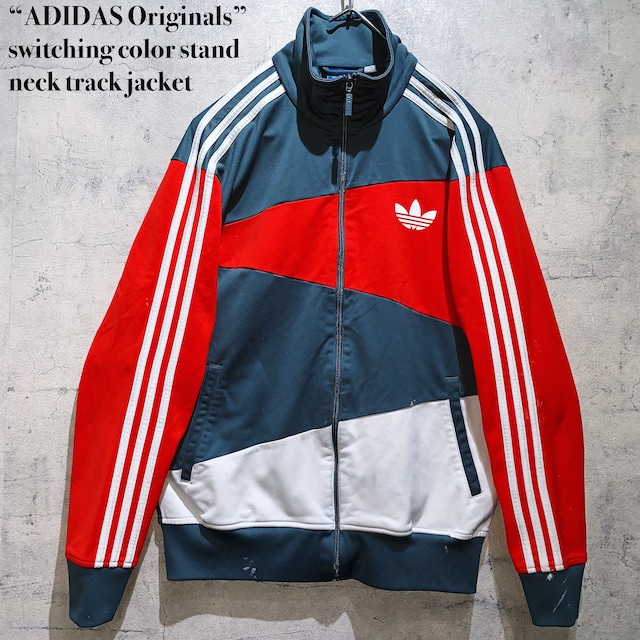 “ADIDAS Originals”switching color stand neck track jacket
