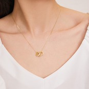 おしゃれ キラキラ リング デザイン ネックレス