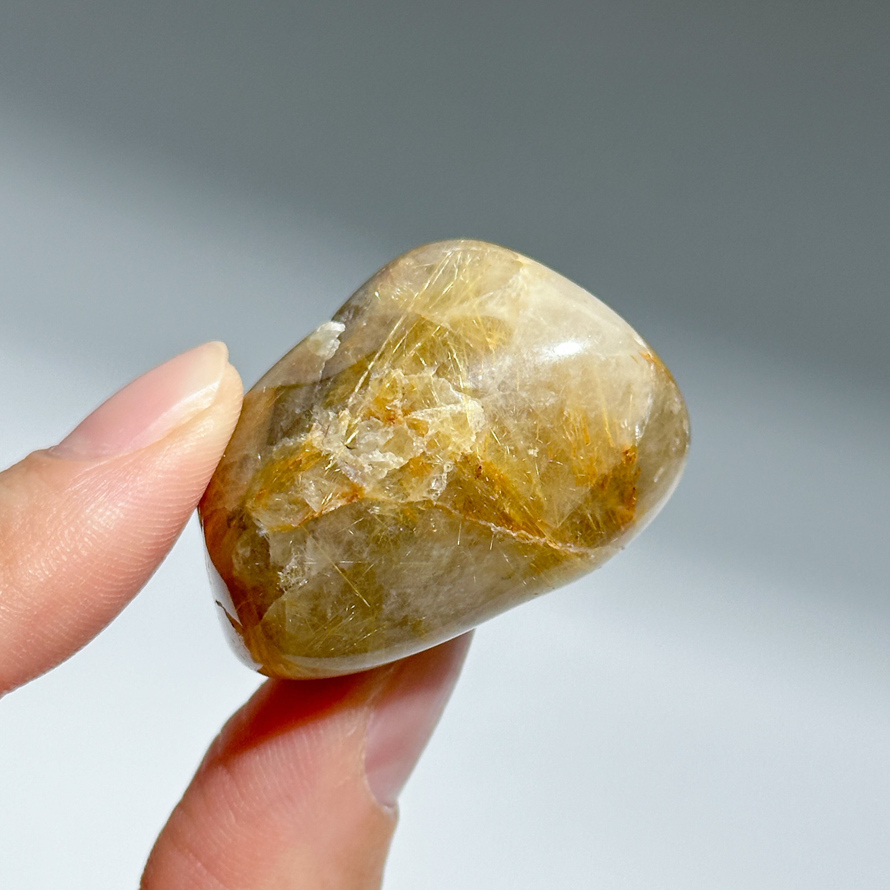 ルチルクォーツ ルチルインクォーツ タンブル45◇ Rutile in Quartz◇天然石・鉱物