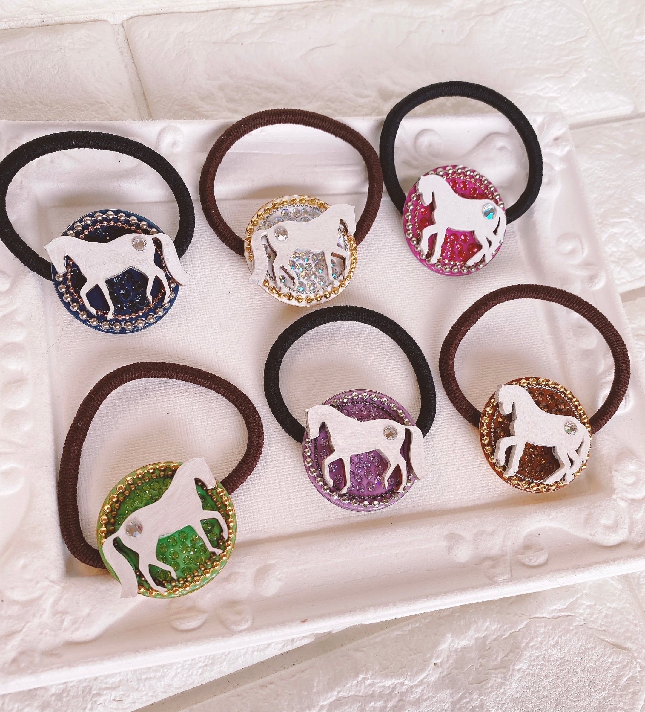 レジンヘアゴム　馬（brown） d501bfbc803db8878acc05b36e1a22