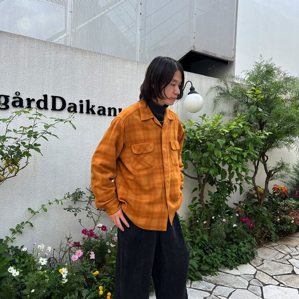 トップス 60s Pendleton open collar cheak shirt 60's VINTAGE PENDLETON WOOL CHECK OPEN COLLAR SHIRT ※商品詳細