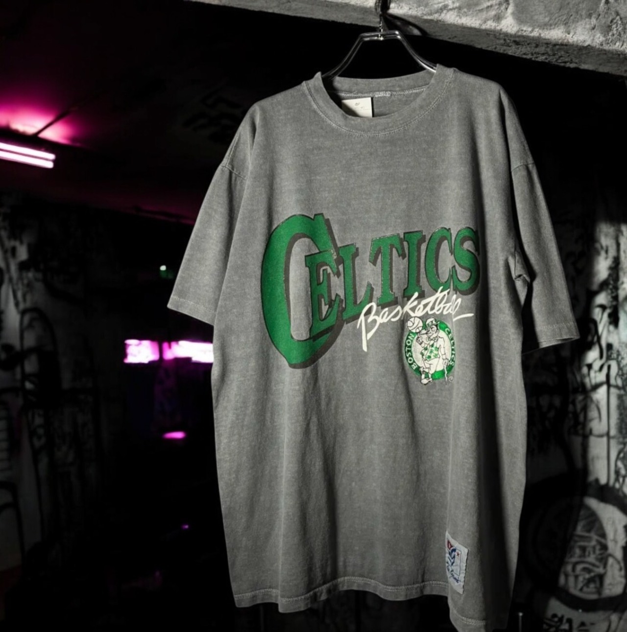 90s NBA BOSTON CELTICS Tシャツ　ボストンセルティックス　チームTシャツ　XL ダークグレー