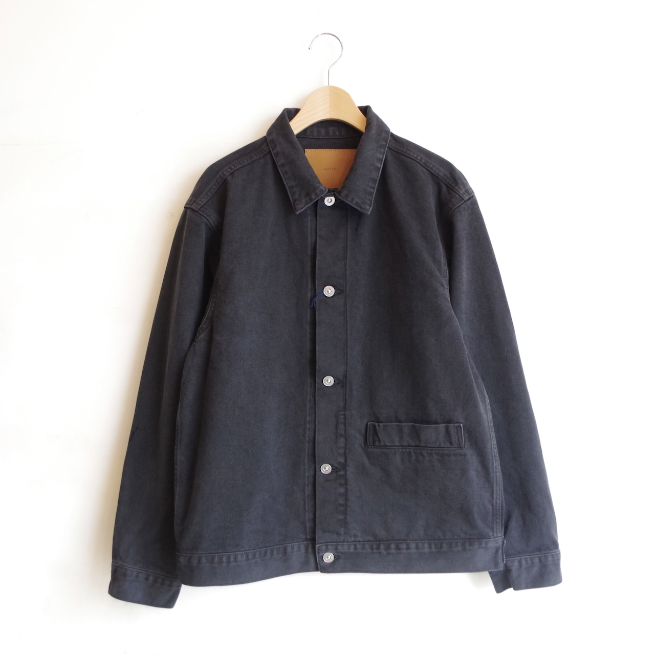 HATSKI Denim07 Box Pocket Denim Jacket Fade Black