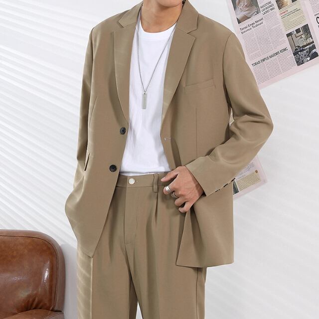 LITTLEBIG 21SS ベージュセットアップ　サイズ44 LITTLEBIG(リトルビッグ)の21SS Flare Sleeve Double Breasted Jacket