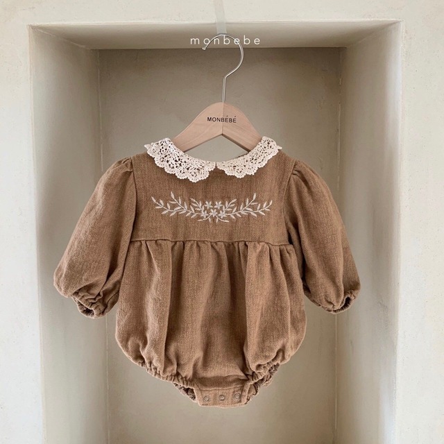 [ Clearance SALE ] Motif Embroidery Rompers / monbebe