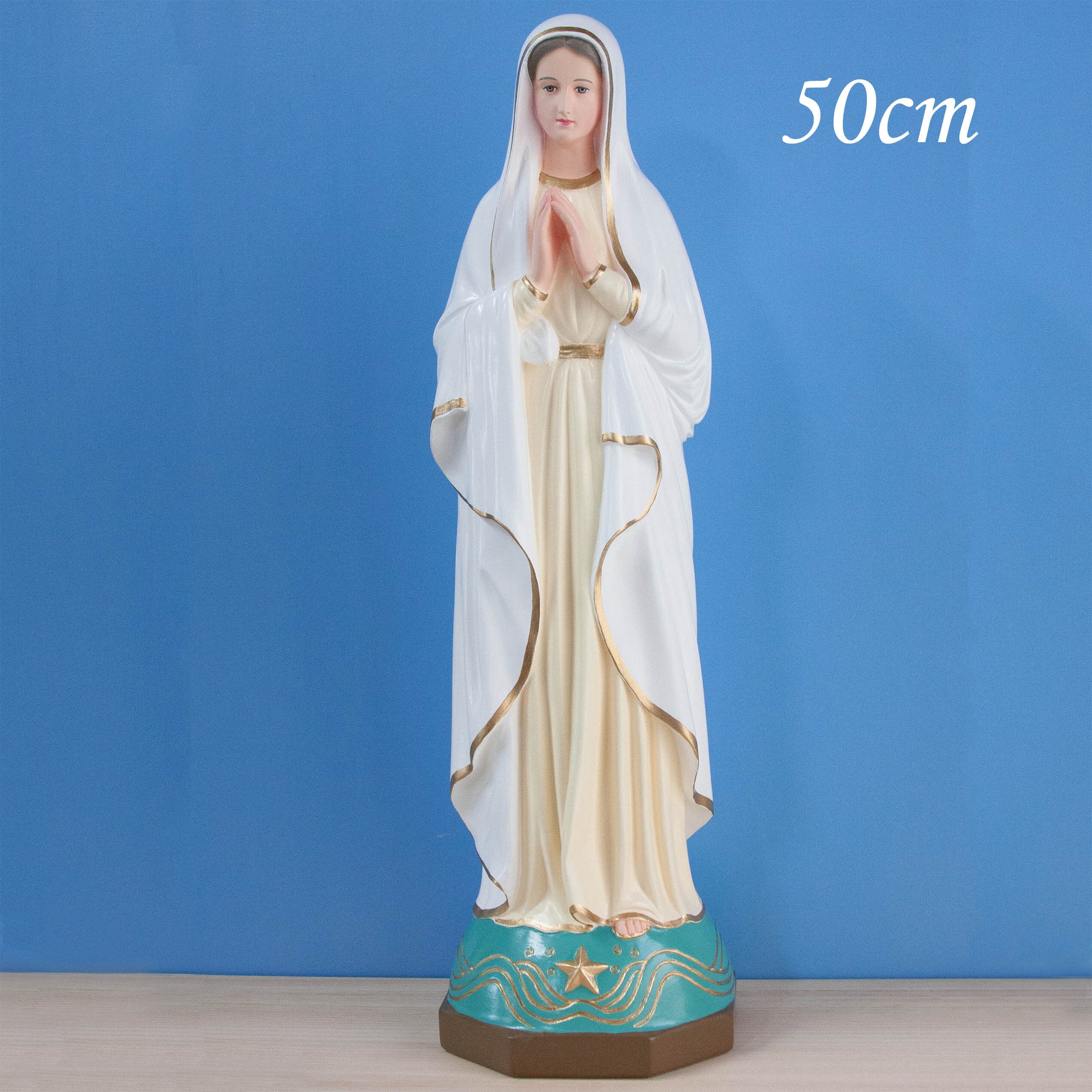 受注生産＞海の星の聖母像【50cm】室内用カラー仕上げ※受注後約1か月