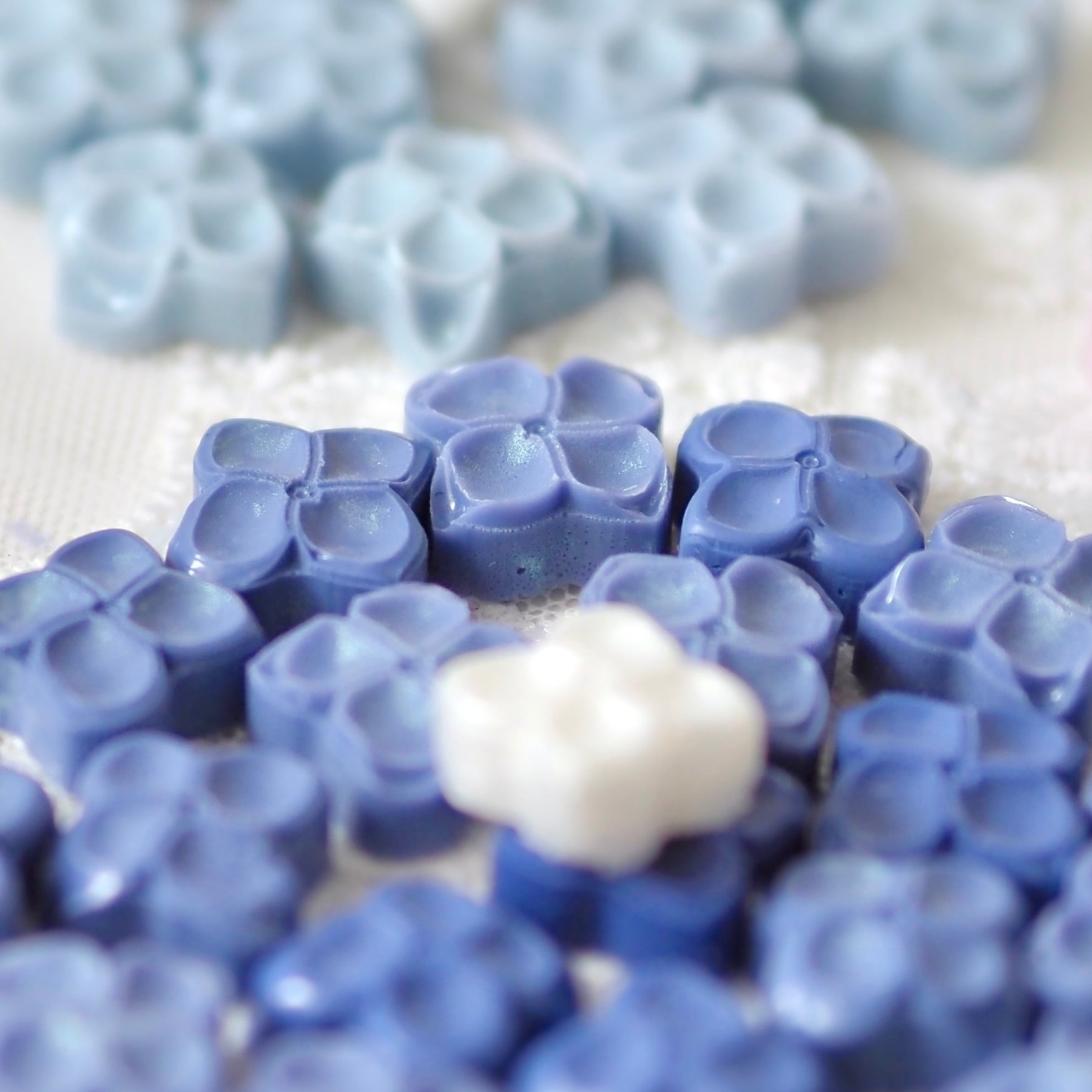 シーリングスタンプ用ワックス シリコンモールドアジサイ型 シーリングスタンプ用ワックス シリコンモールドアジサイ型 全3色