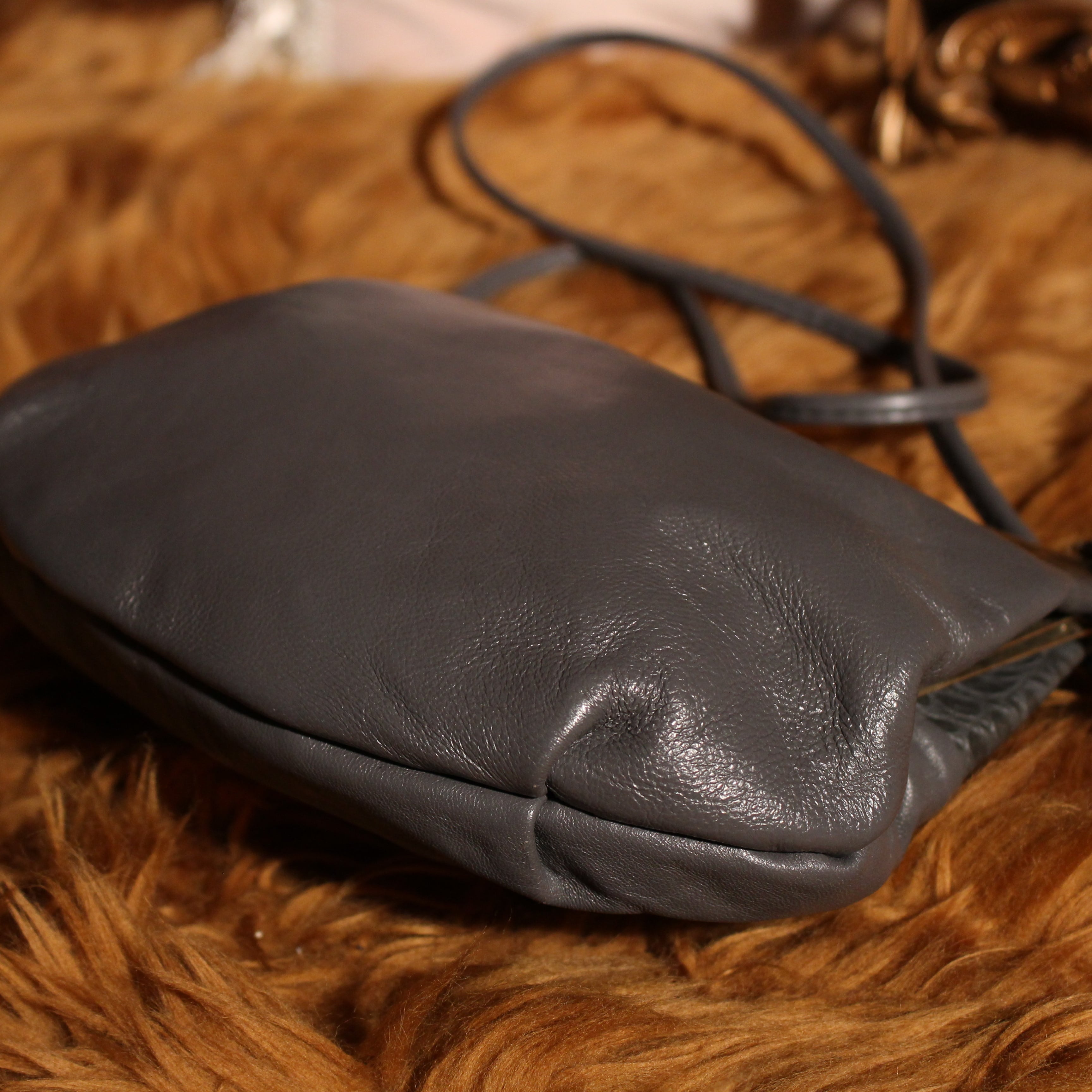 EU VINTAGE GAMAGUCHI DESIGN LEATHER SHOULDER BAG/ヨーロッパ古着