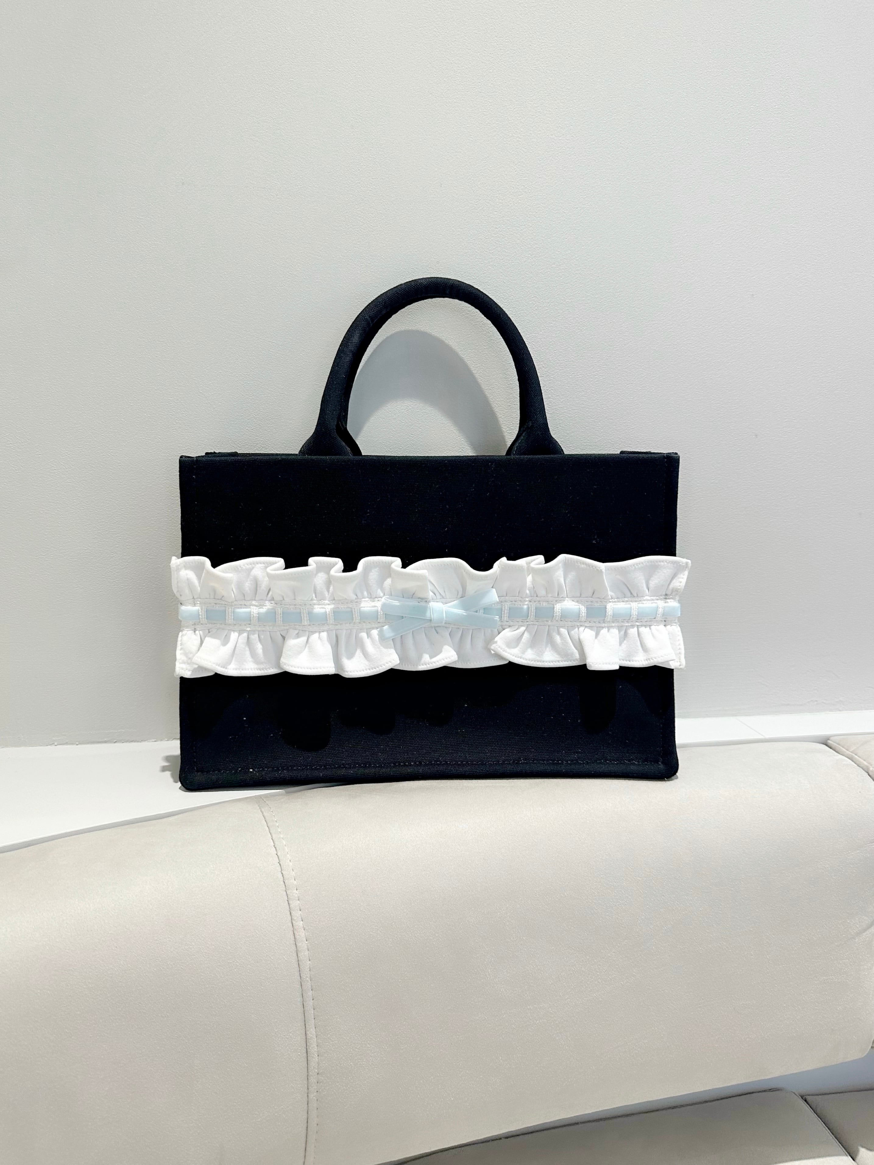 JILTU petit frill bag black/blackバッグ - トートバッグ