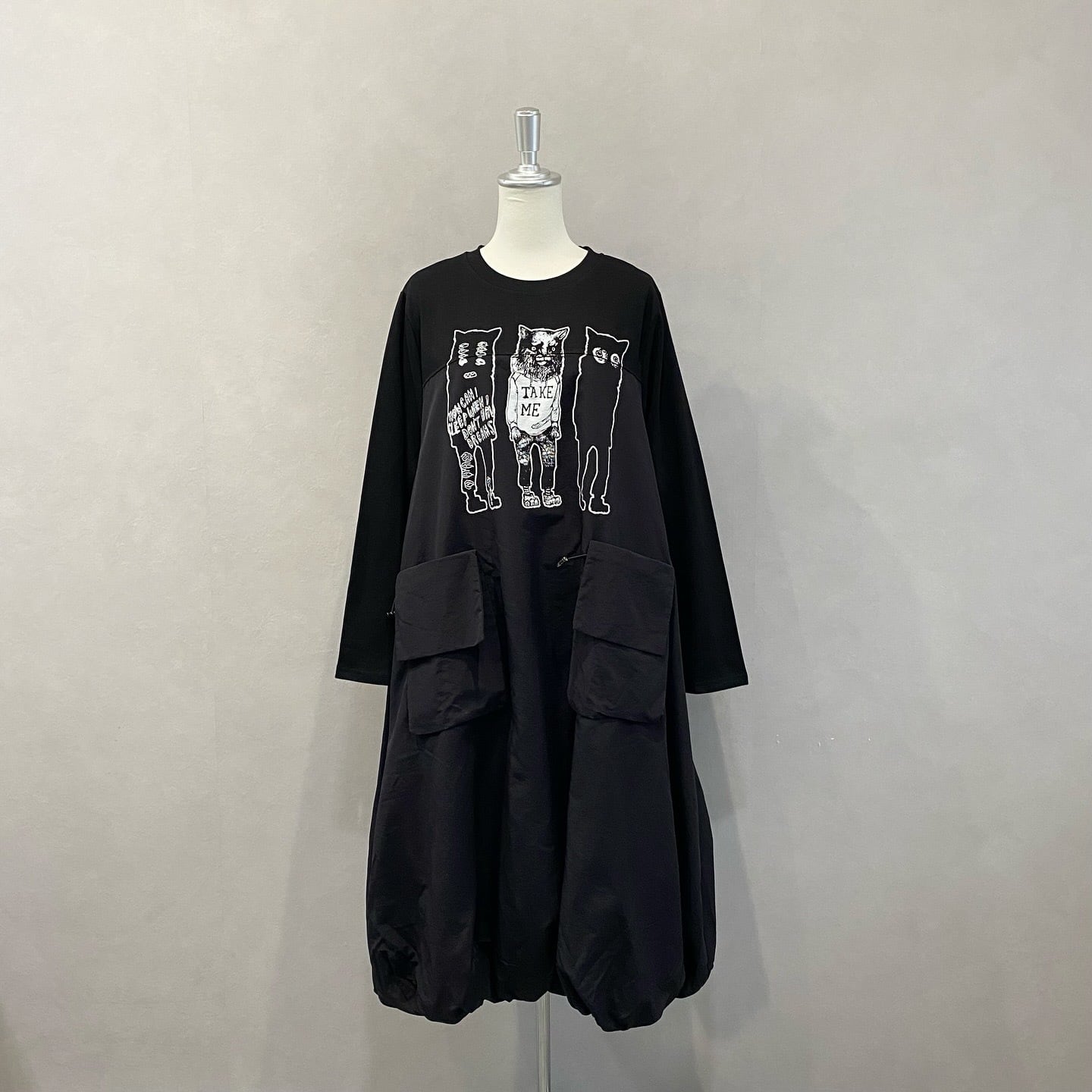 ジャージワンピース / BLACK【HEIHEI】 | Schrodinger's closet