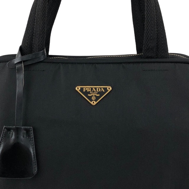 PRADA プラダ ハンドバッグ ブラック トライアングルロゴ ナイロン vintage ヴィンテージ オールド p7dydt
