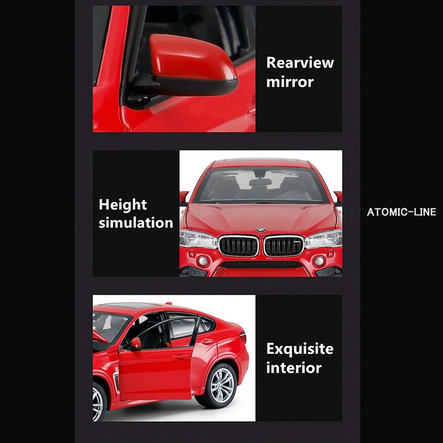 BMW X6M 1/24 ミニカー 全3色 合金モデル 模型 ジオラマ