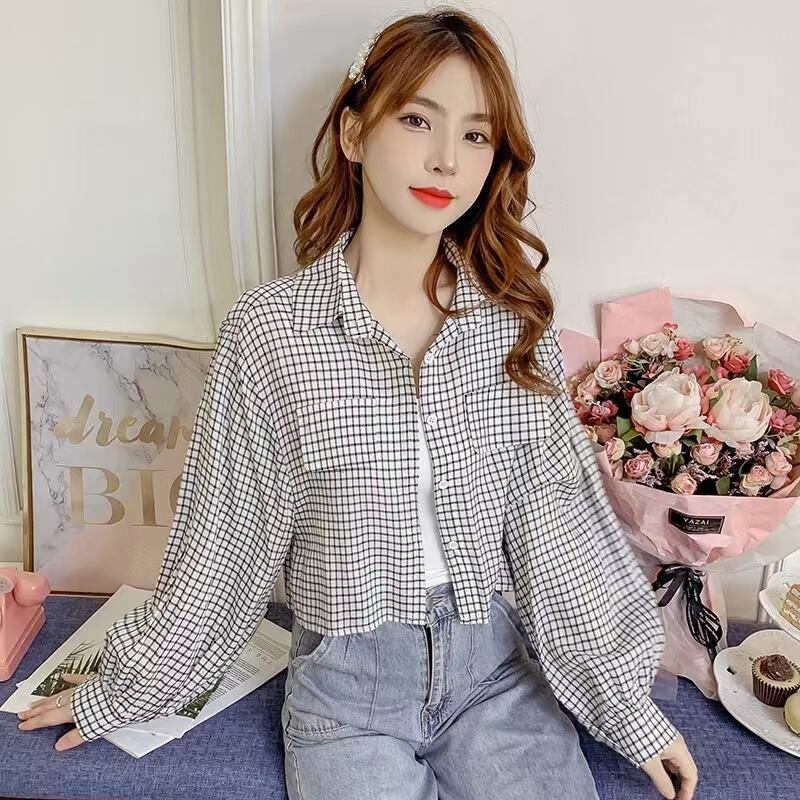 ウィンドウペンチェック ブラウス  AJ−3346-3419