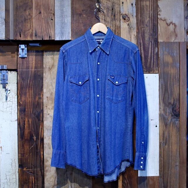 1980s Wrangler Denim Western Shirt / ラングラー デニム ウエスタン ...