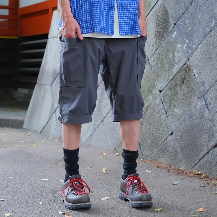 SASSAFRAS(ササフラス) / Overgrown Pants 1/2 Nylon -Charcoal- (SF-262356)