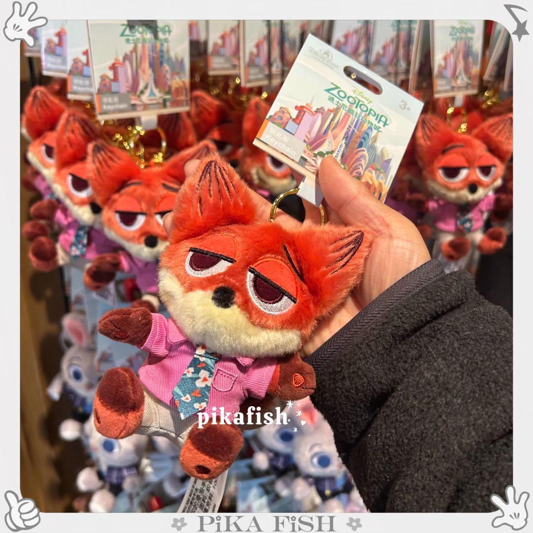 上海】ニック ズートピア2 ぬいぐるみキーチェーン 上海ディズニー