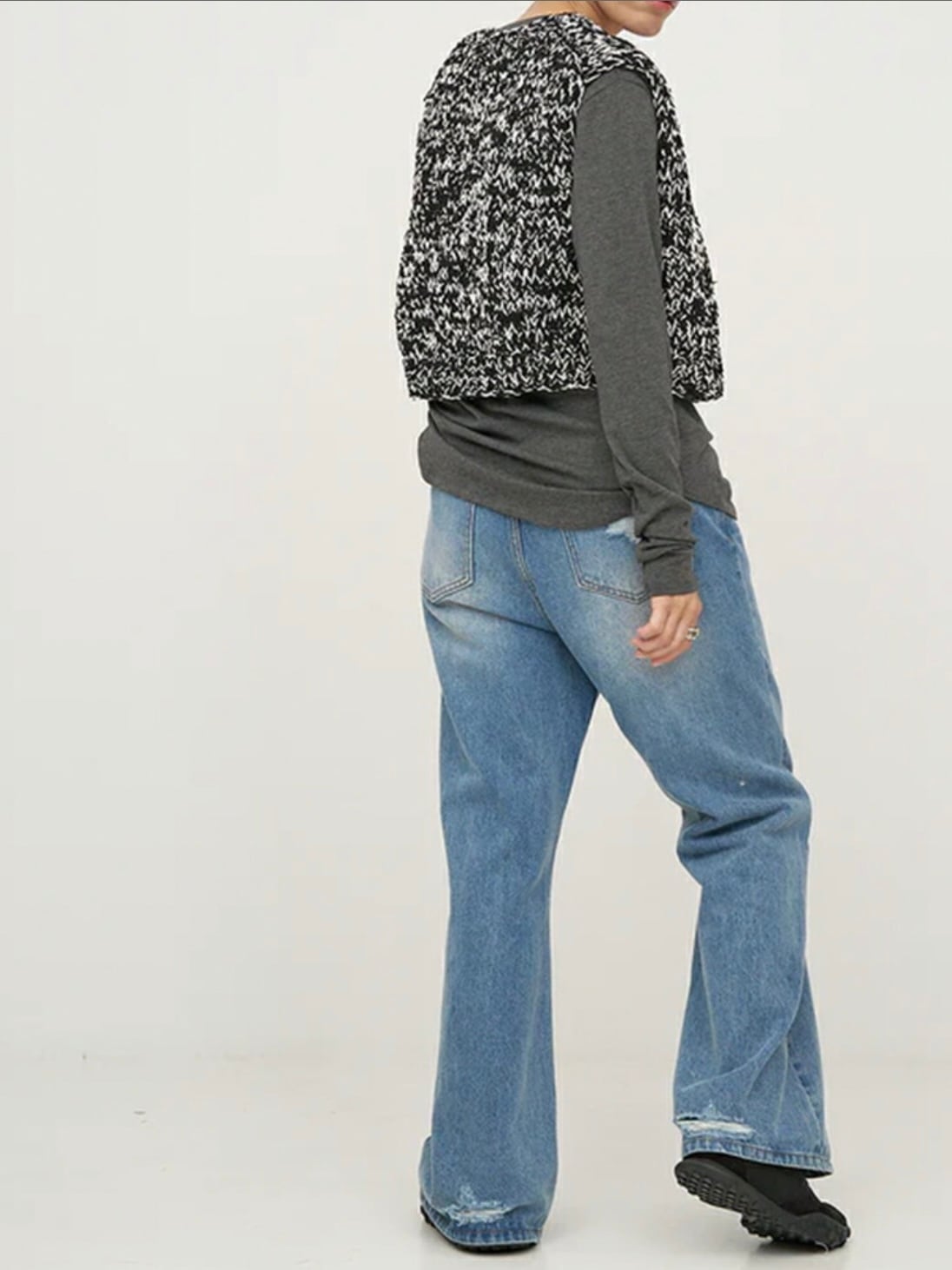 SALE】 YENN(イエン)MIX HAND KNIT VEST ミックスハンドニットベスト