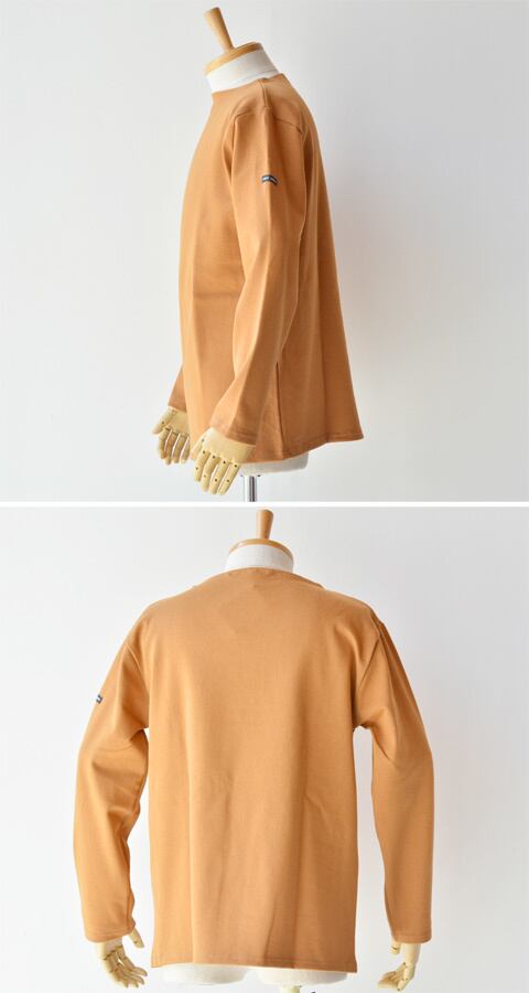 SAINT JAMES(セントジェームス)無地ボートネックシャツ(OUESSANT)SIENNE T4