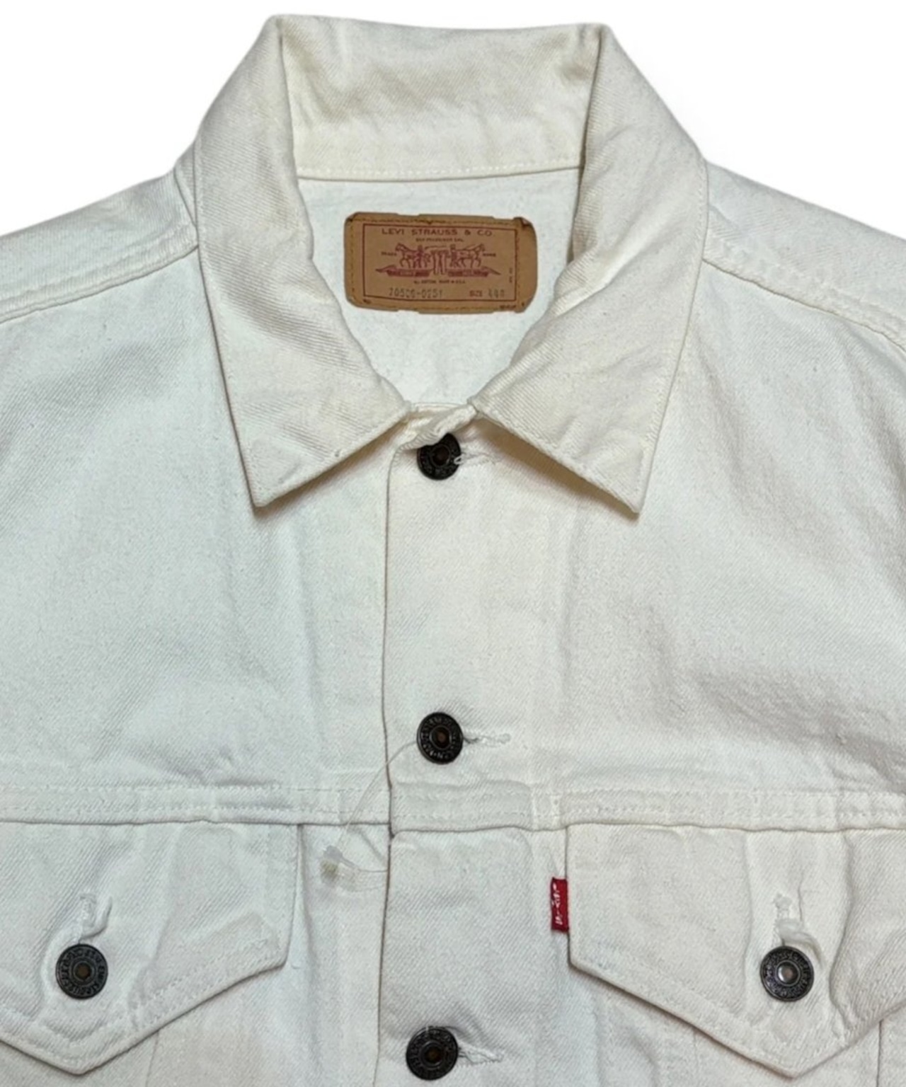 1990s Levi’s 70506 デニムジャケット ホワイト 44R