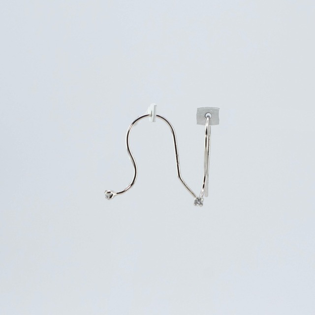 付替えピアス　フックタイプ　Pt900　ダイヤモンド　(本体のみ)
