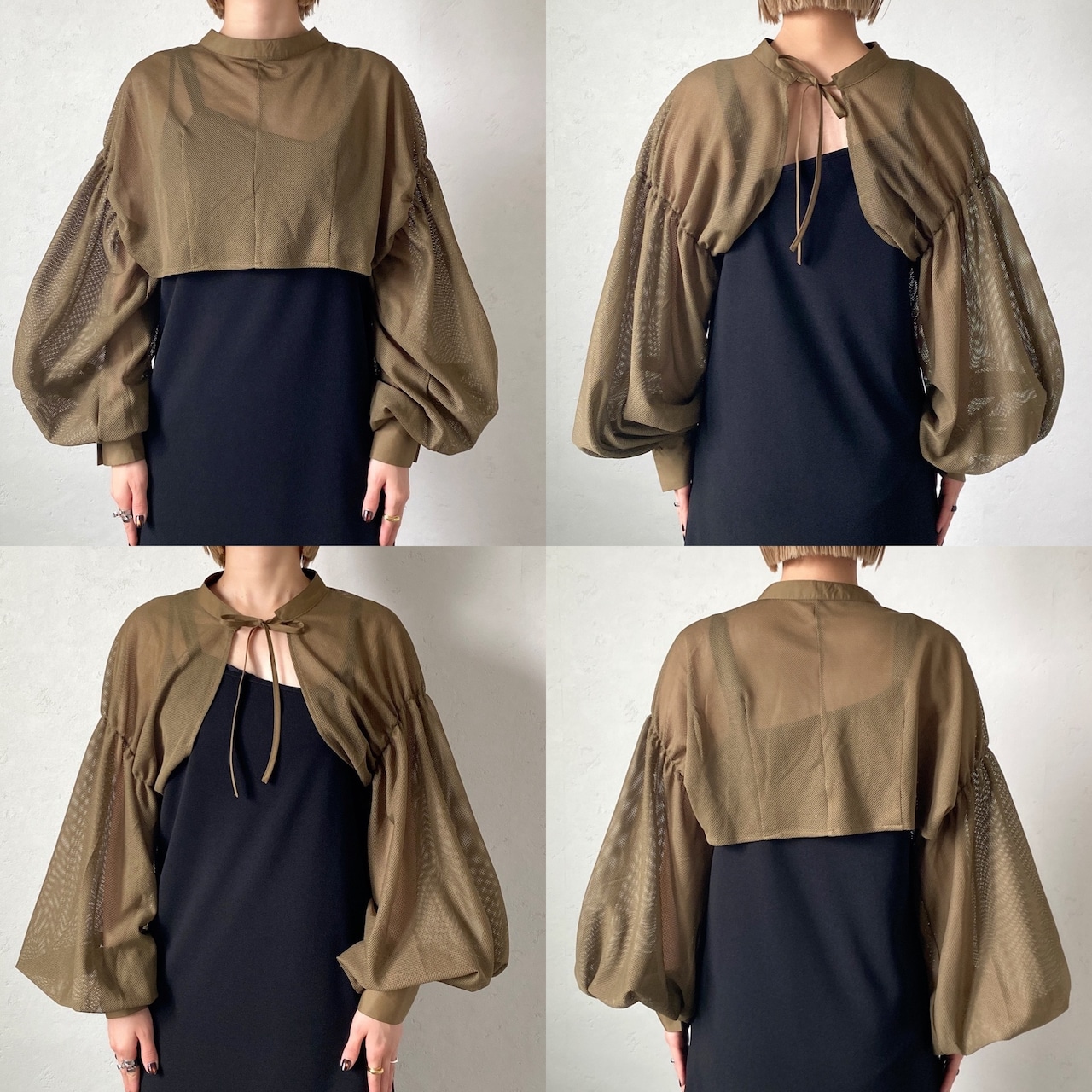 mesh short 2way bolero/khaki