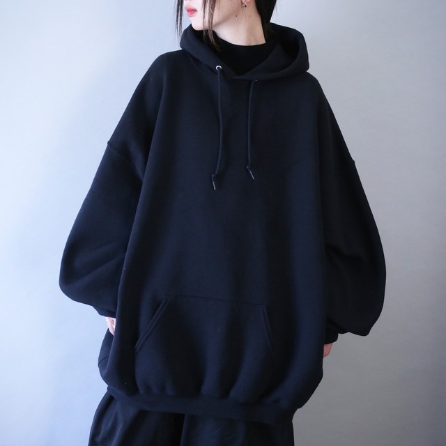 "RUSSELL ATHLETIC" XXXXL super over silhouette black sweat parka