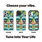 受注生産 iPhoneケース ヨットと波のサイケ民芸｜海モチーフ PSYF017A