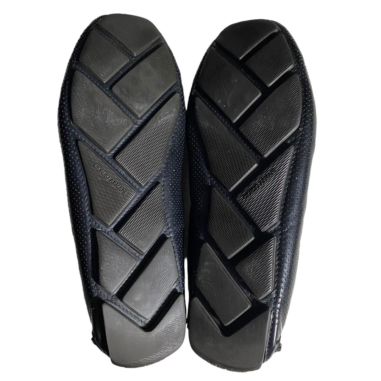 GIORGIO ARMANI punching leather driving shoes