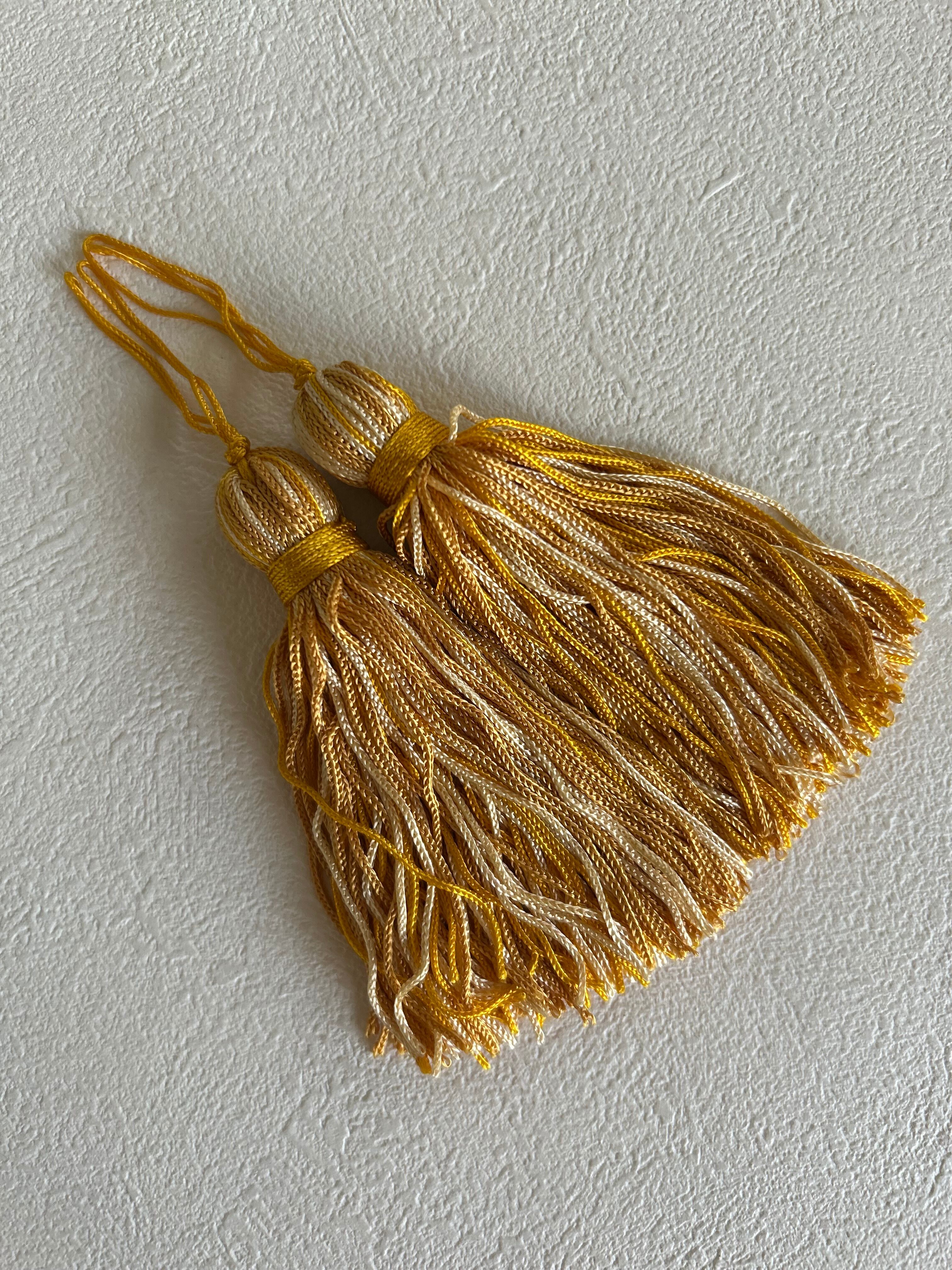 輸入デザインタッセル フランス リリアンタッセル イエローMIX 9cm カルトナージュ アクセサリーパーツ