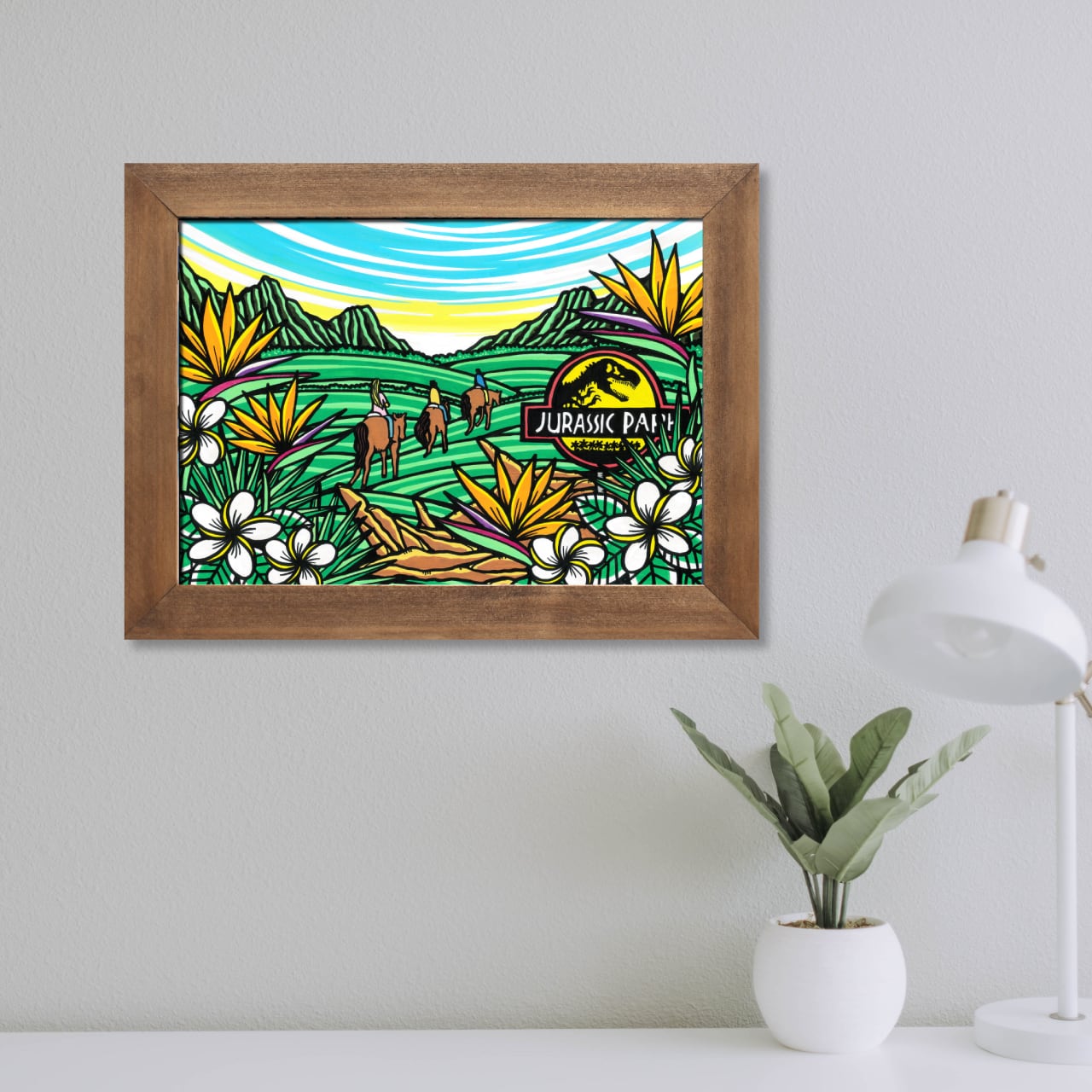 Wood Panel A3 Size（Kualoa Jurassic）with Frame | TAMO ART GALLERY