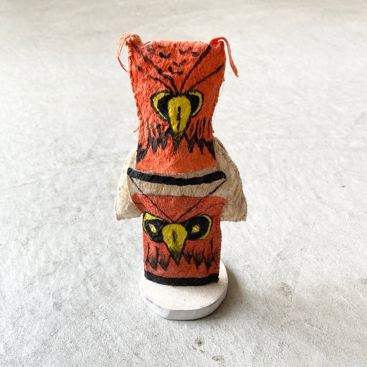 フォークアート 仮面の人形 フクロウ