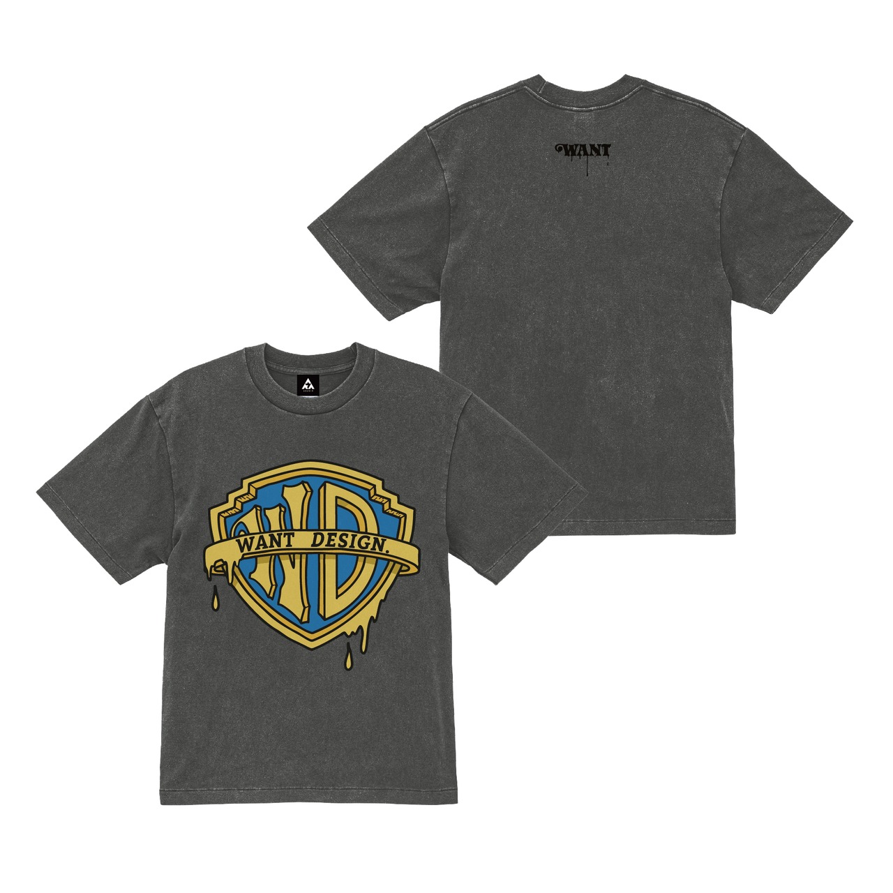 WANT emblem TEE [フェードグレー]