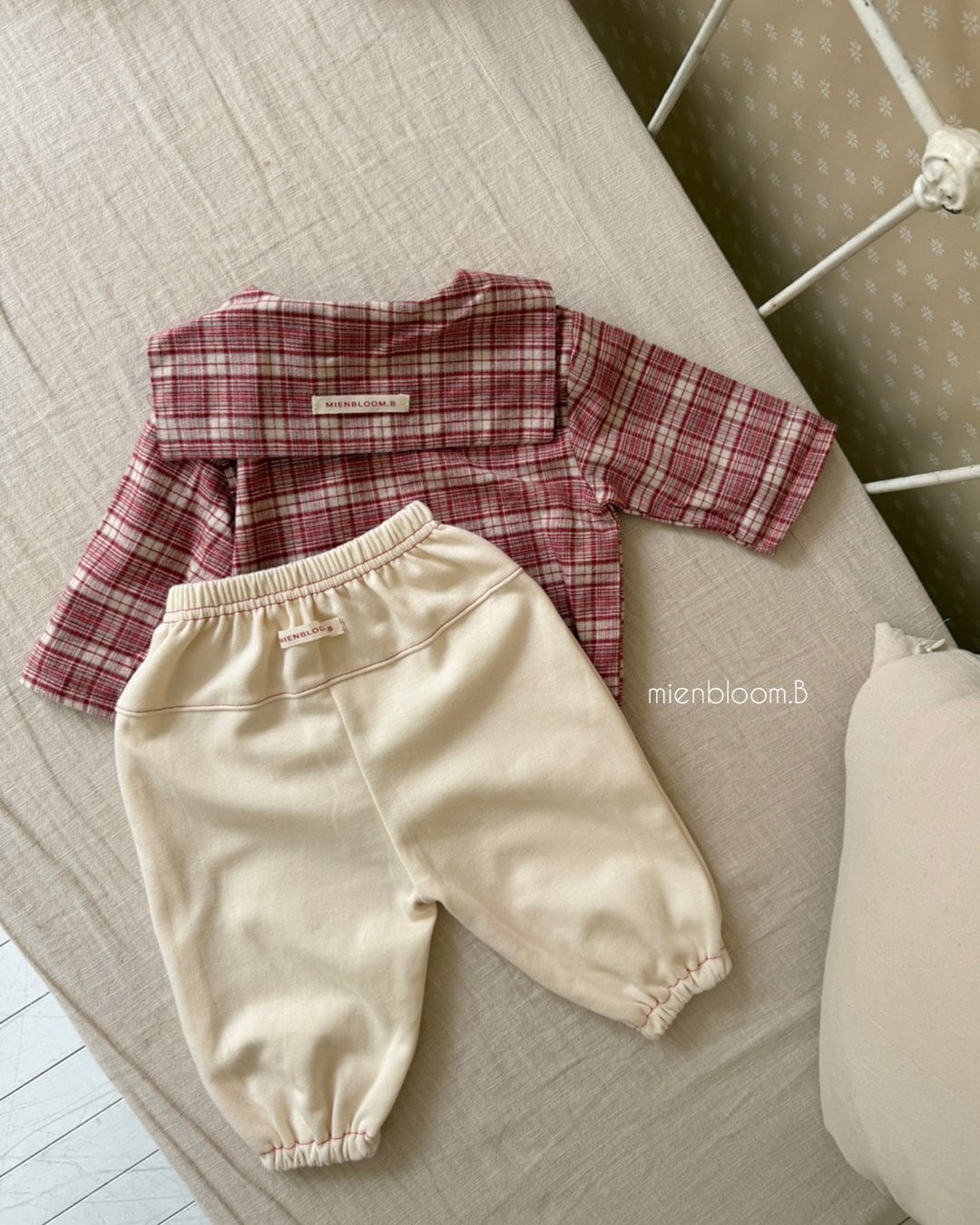 送料無料【予約】/ babyチェックセーラーシャツ / mienbloom