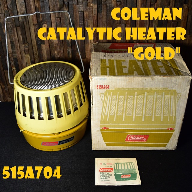 コールマン キャタリティックヒーター  512A708 コンパクト CATALYTIC HEATER ビンテージ 3500 BTU 1976年10月製造 グリーン COLEMAN 新品未使用 デッドストック NOS