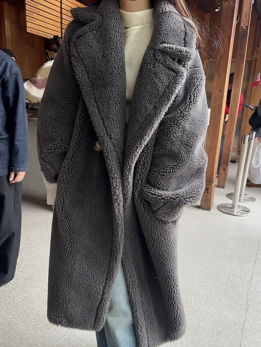 Teddy long coat / grey (12月下旬〜1月上旬頃発送予定)