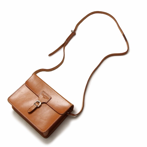 Courreges BoxLeatherStrapShoulderBag