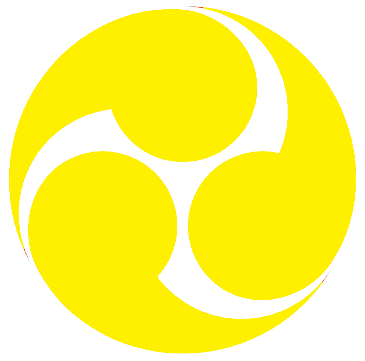 黄色 三つ巴 ー 片面ﾌﾟﾘﾝﾄ | JIN²