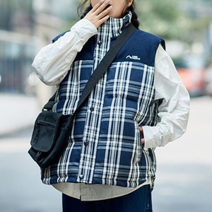 Check pattern vest M11791
