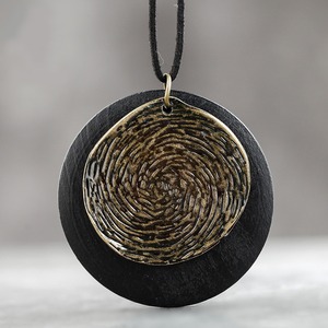 Wood Costume Pendant Necklace / ウッド コスチューム ペンダント ネックレス