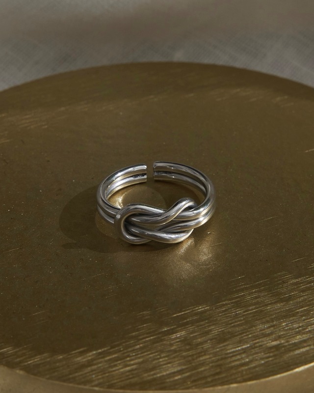 316L Double knot ring【SILVER】#r95