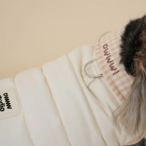 【予約】Organic Milk Padded Vest｜Ivory（お名前刺繍入り）