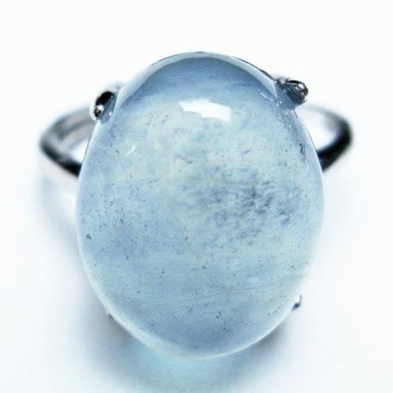 アクアマリン リング 指輪 フリーサイズ 13号 一点物 [M便 1/20] 115-6507