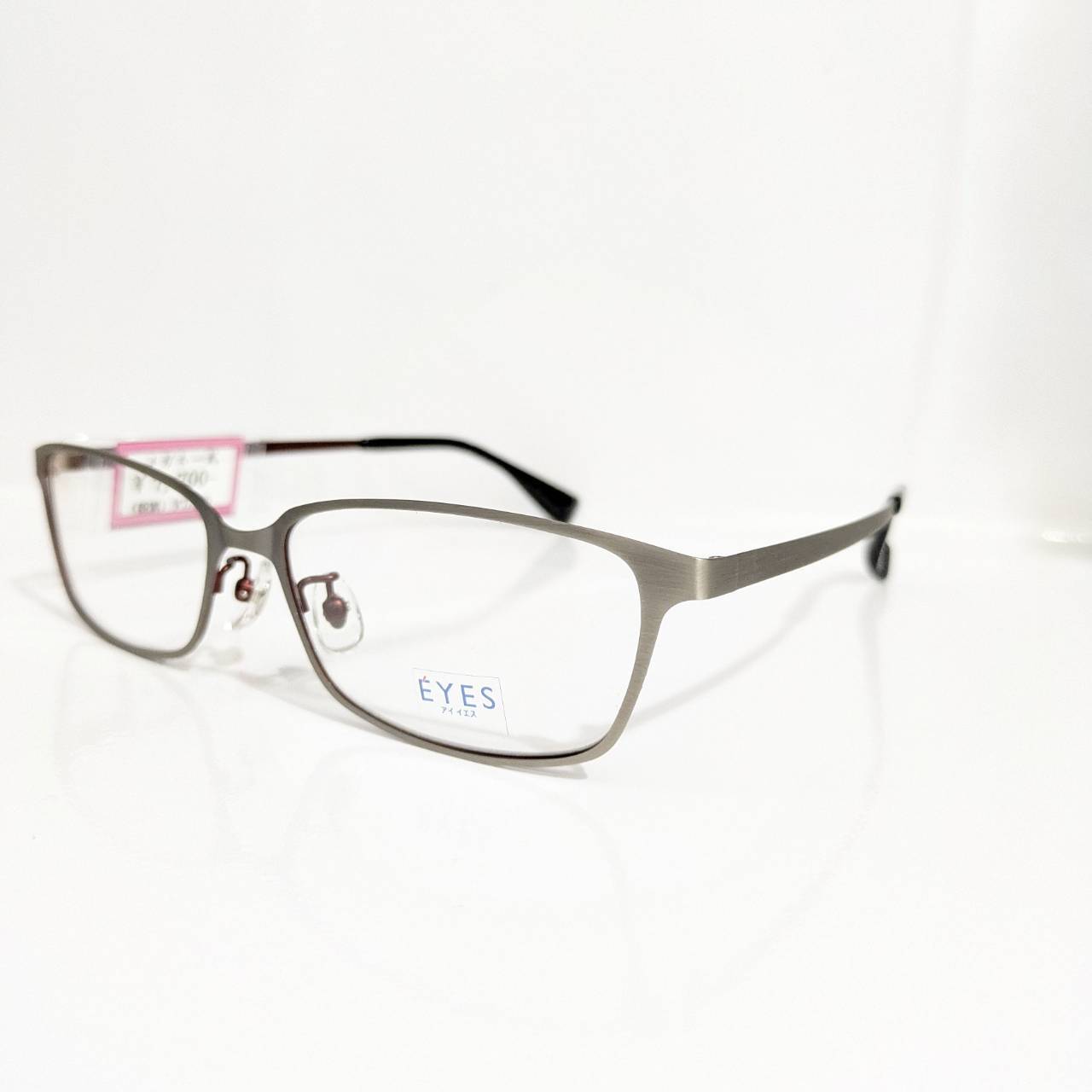 【EYES】スクエアメタルフレーム マットグレー