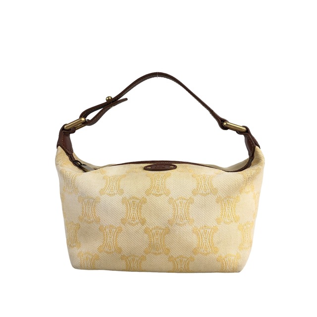 CELINE セリーヌ パリマカダム ハンドバッグ ベージュ トリオンフ デニム バニティ vintage ヴィンテージ オールド mtpvik