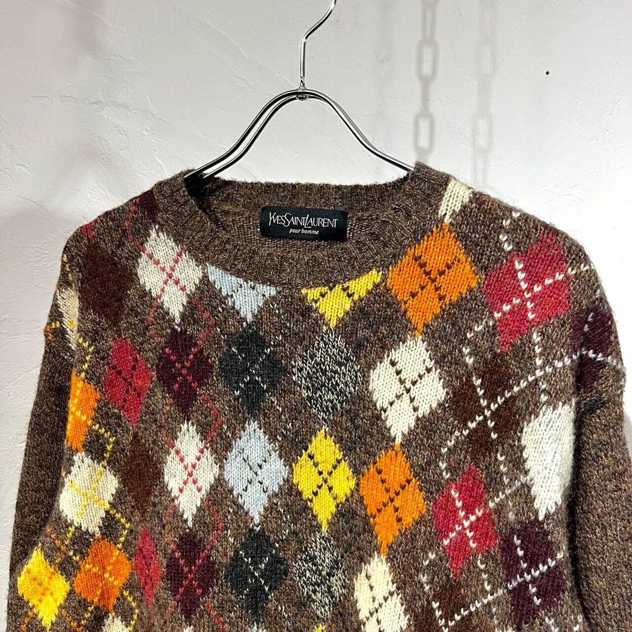 YSL Yves Saint Laurent Argyle Knit