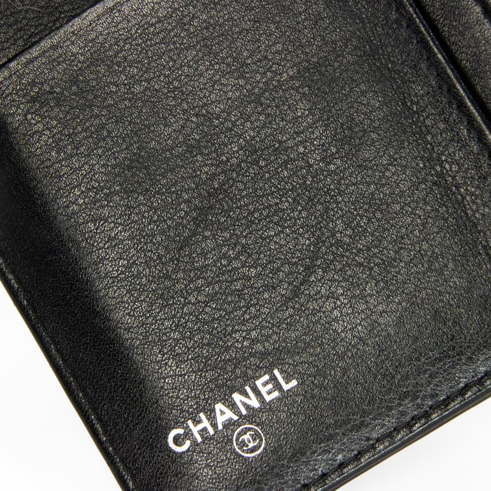 本物 送料無料 シャネル 長財布 二つ折り財布 レディース カメリア 黒