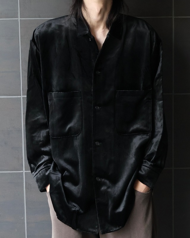 【Y's】front pocket velour shirt