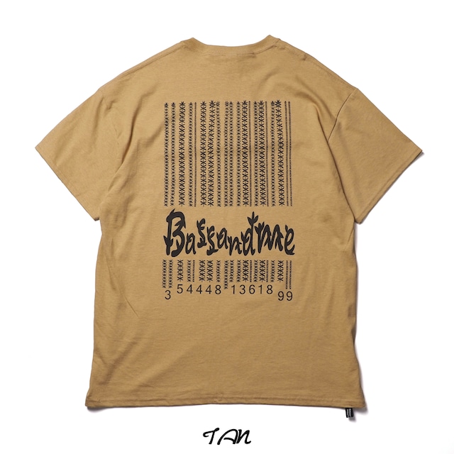 bassandme 6oz S/S "WEED CODE" TYPE-BOTH SIDE PRINT-TAN and SAND