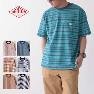 DANTON [ダントン] M POCKET T-SHIRT BODER [DT-C0198TCB-B]ポケットTシャツボーダー・コットンTシャツ・ボーダーTシャツ・ルーズフィット・ルーズTシャツ・ビックTシャツ・MEN'S [2023SS]