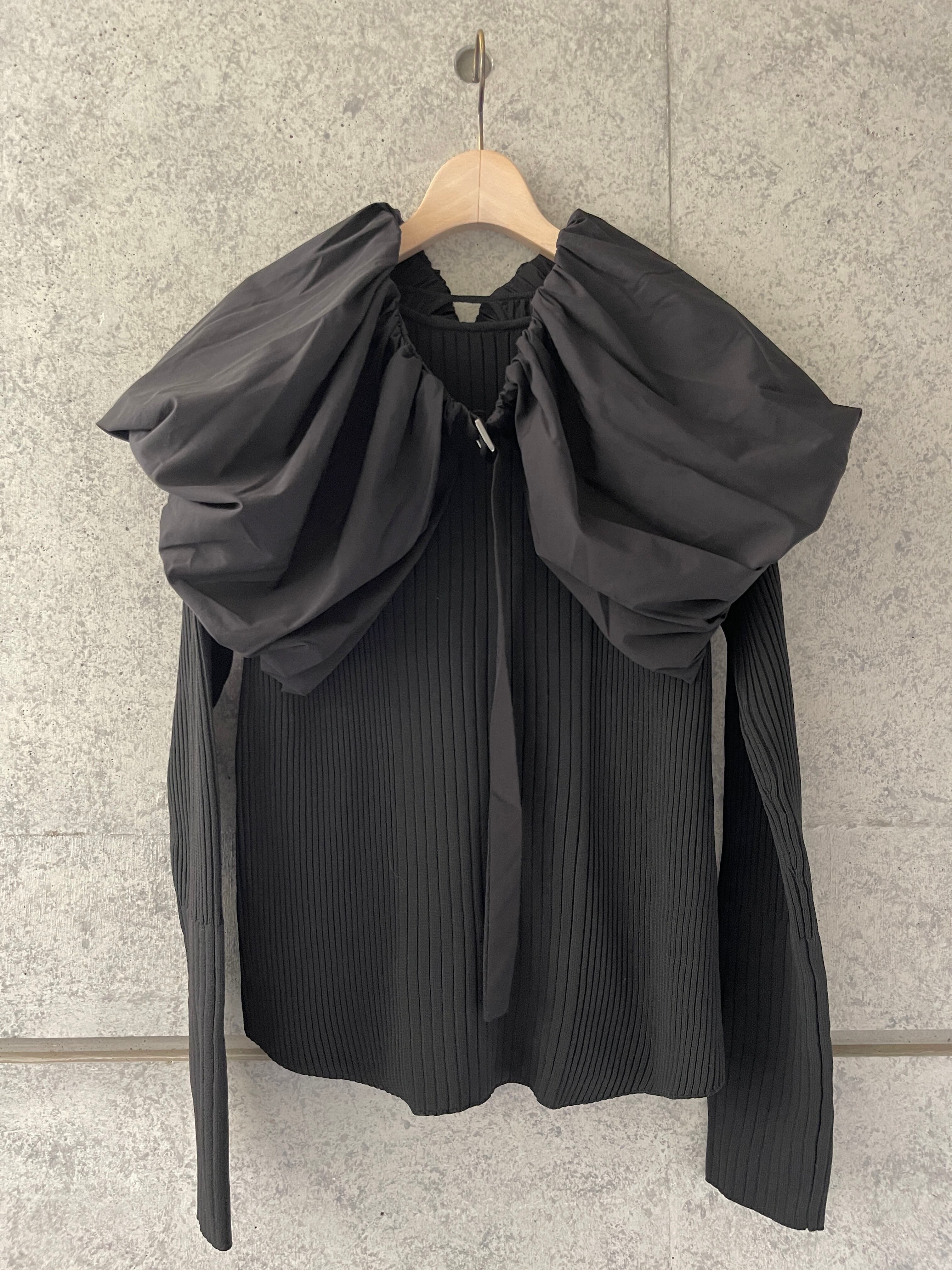AULA AILA】リブニット トップス & バルーンセット(Black) | stoicair